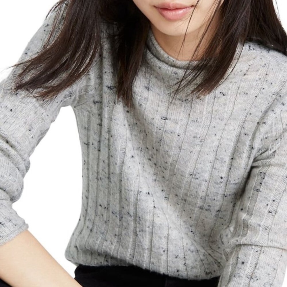 Madewell Donegal Evercrest Mockneck Sweater Size S